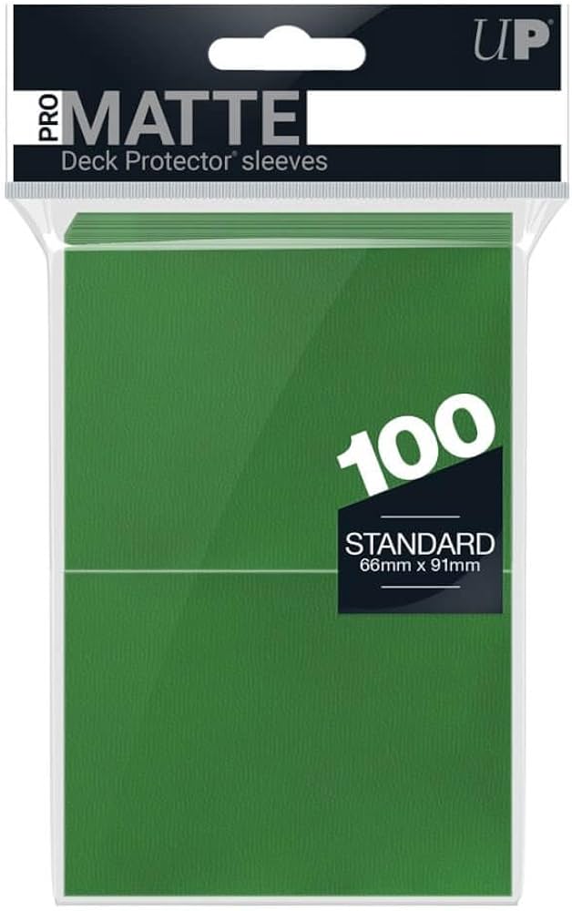 UP - Standard Deck Protector - PRO-Matte Green (100 Sleeves)