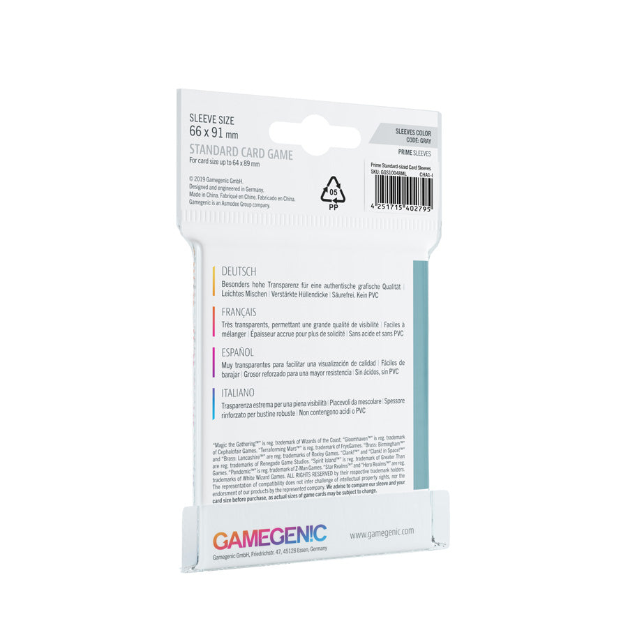 Gamegenic - Standard Card Game Sleeves 66 x 91 mm - Clear (50 Sleeves)