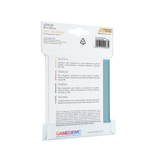 Gamegenic - Dixit Sleeves 81 x 122 mm - Clear (90 Sleeves)