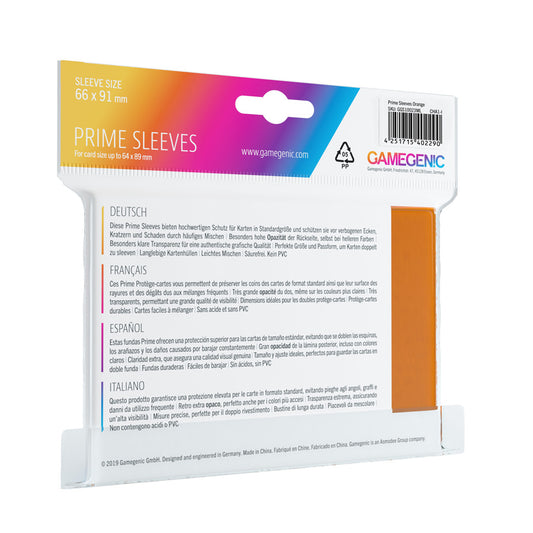 Gamegenic - Prime Sleeves Orange (100 Sleeves)