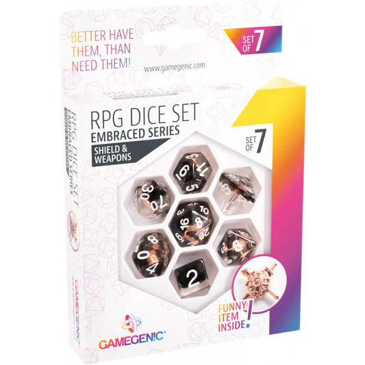 Embraced Series - Shield & Weapons - RPG Dice Set (7pcs)
