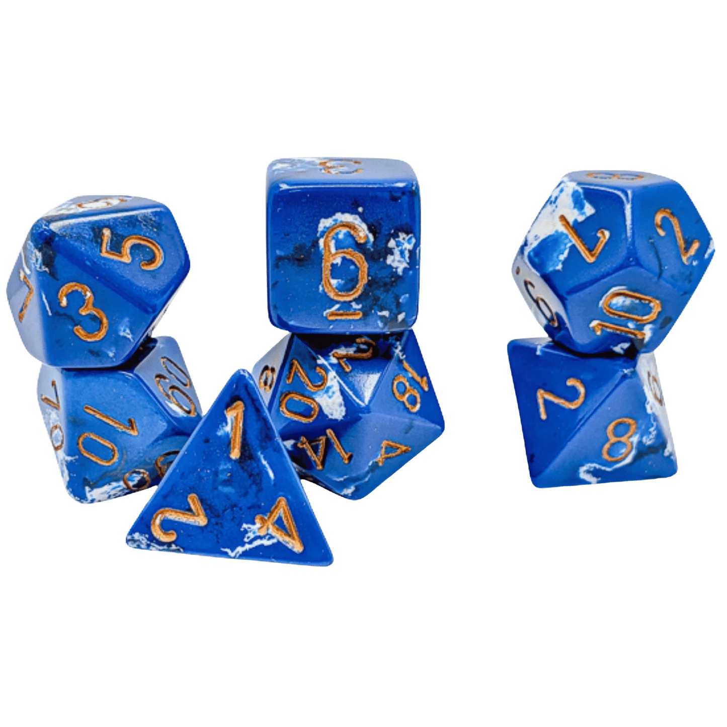 Brush Polyhedral Wavebreak/gold 7-Die Set