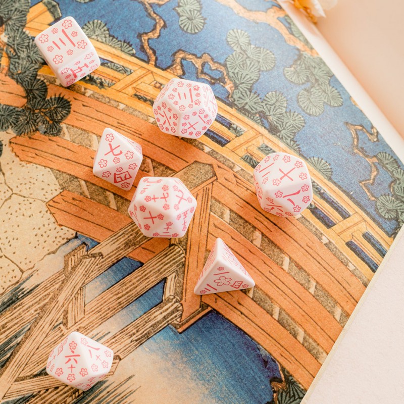 D&D - Japanese Dice Set: Cherry Blossoms Petals