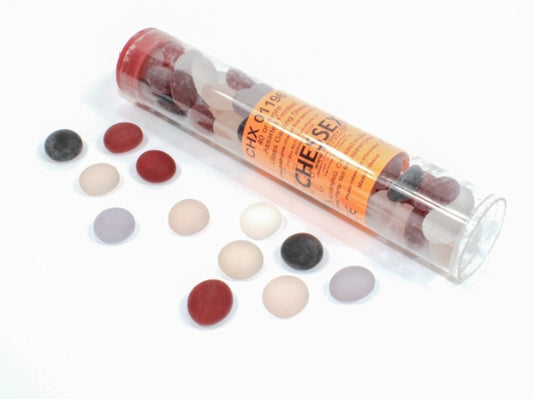 Chessex Gaming Glass Stones in Tube - Assorted Frosted (40)