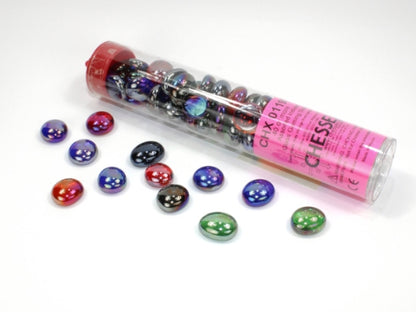 Chessex Gaming Glass Stones in Tube - Assorted Iridized (40)