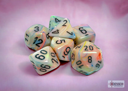 Chessex Festive 7-Die Set - Circus w/black