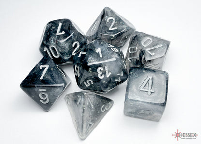 Chessex Borealis Polyhedral Light Smoke/silver Luminary 7-Die Set