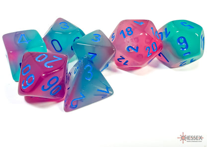 Gemini Polyhedral Gel Green-Pink/blue Luminary 7-Die Set