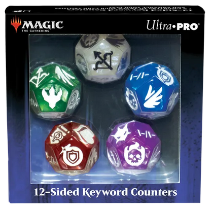UP - 12 Sided Keyword Counters for Magic: The Gathering