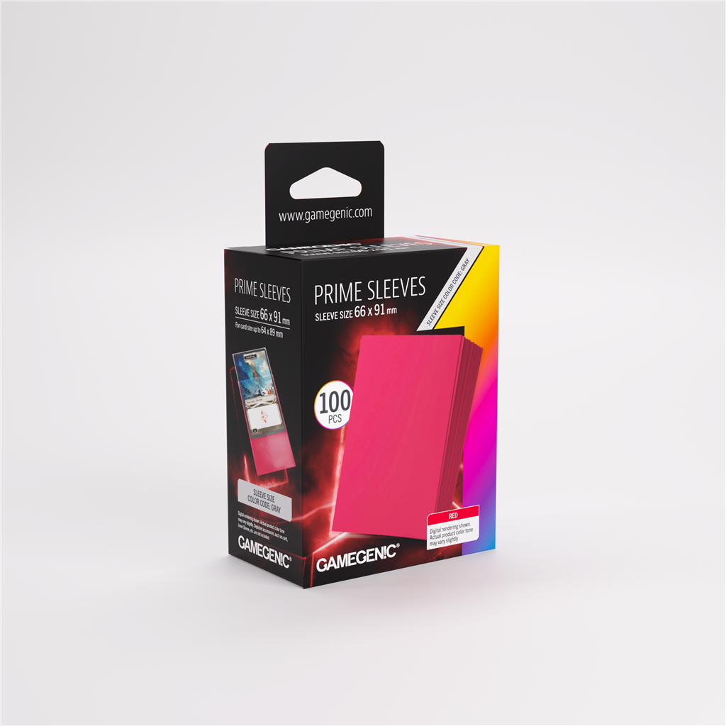 Gamegenic - Prime Sleeves Red 66x91