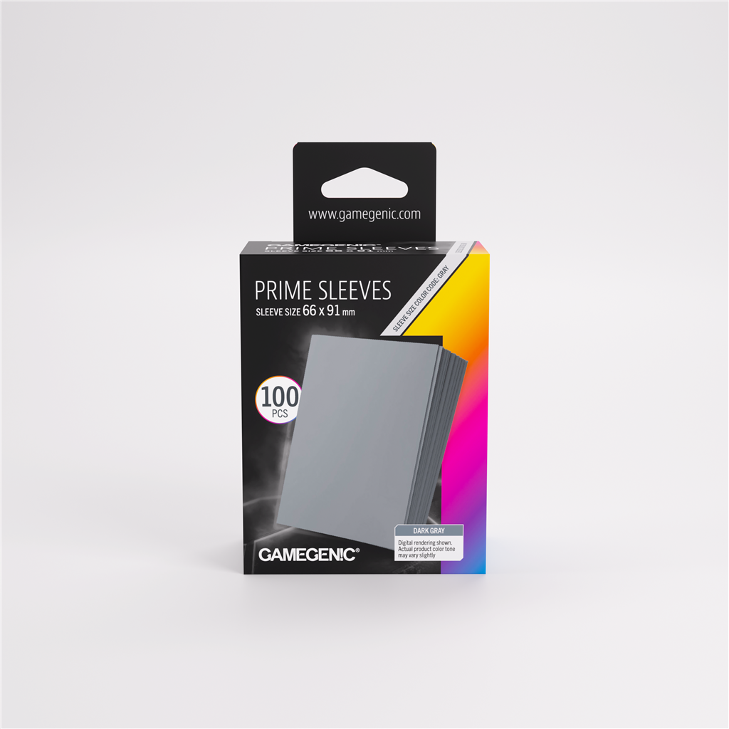 Gamegenic - Prime Sleeves Dark Gray 66x91