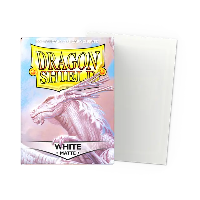 Dragon Shield - Matte Sleeves - White (100 Sleeves)