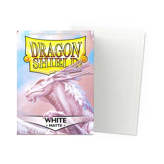Dragon Shield - Matte Sleeves - White (100 Sleeves)