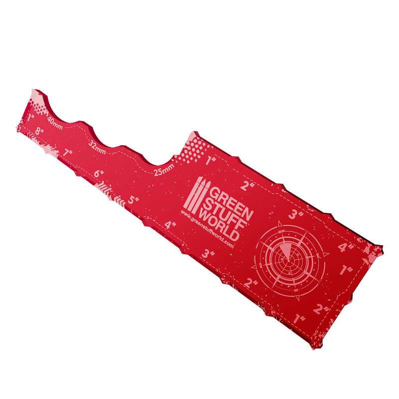 Green Stuff World - Gaming Measuring Tool - Red 8 inches