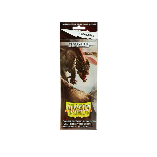 Dragon Shield - Perfect Fit Sealable Sleeves - Smoke (100 Sleeves)