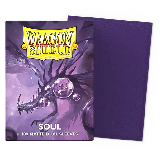 Dragon Shield - Dual Matte Sleeves - Metallic Purple / Soul (100 Sleeves)