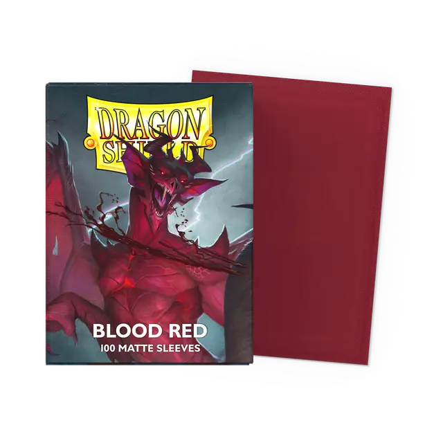 Dragon Shield - Matte Sleeves - Blood Red (100 Sleeves)