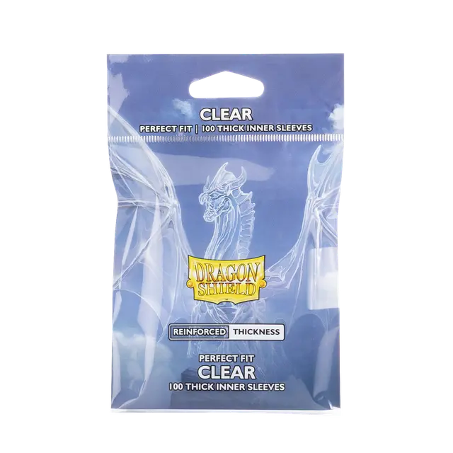 Dragon Shield - Standard size Perfect fit - Inner Sleeves - Thick Inner Clear (100 Sleeves)