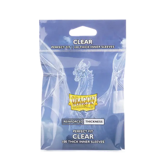 Dragon Shield - Standard size Perfect fit - Inner Sleeves - Thick Inner Clear (100 Sleeves)