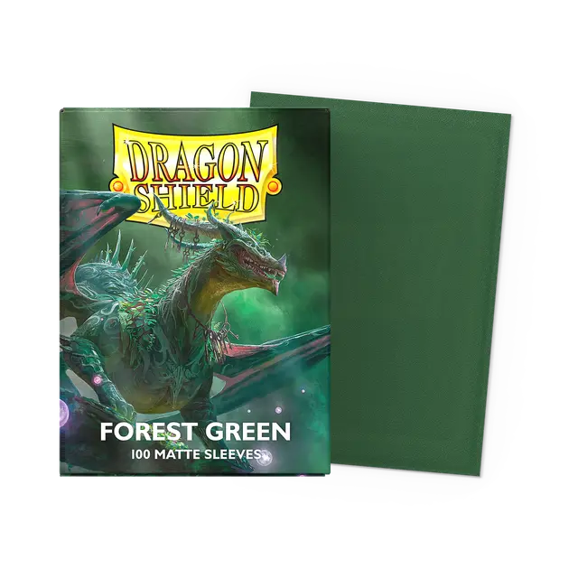 Dragon Shield - Standard size Matte Sleeves - Forest Green (100 Sleeves)