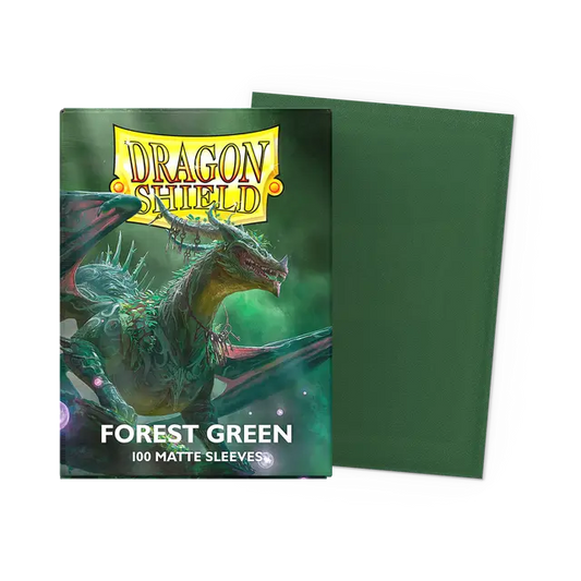 Dragon Shield - Standard size Matte Sleeves - Forest Green (100 Sleeves)