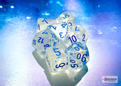 Chessex Borealis Polyhedral Icicle/light blue Luminary 7-Die Set