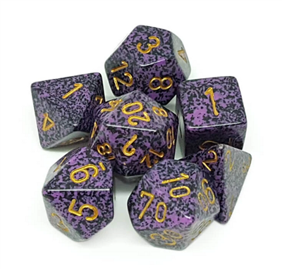 Chessex Speckled Polyhedral 7-Die Set - Hurricane