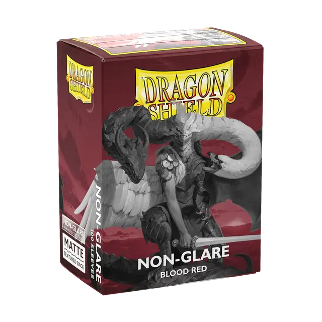 Dragon Shield - Matte Non-Glare Sleeves - Blood Red (100 Sleeves)