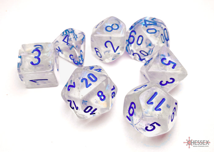 Chessex Borealis Polyhedral Icicle/light blue Luminary 7-Die Set