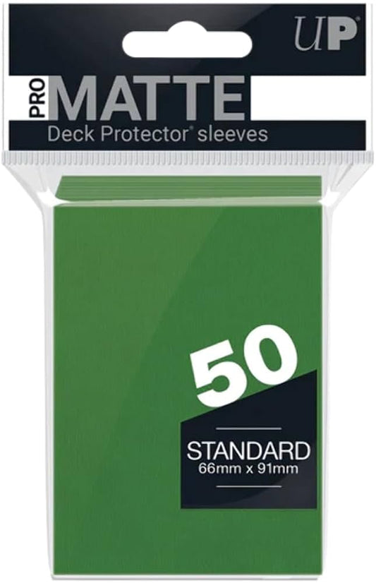UP - Standard Sleeves - Pro-Matte - Non Glare - Green (50 Sleeves)
