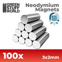 Green Stuff World - Neodymium Magnets 3x1mm - 100 units (N35)