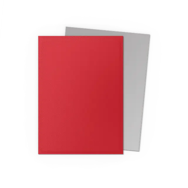 Dragon Shield - Standard size Sleeves - Matte Dual - Crimson & Silver (100 Sleeves)
