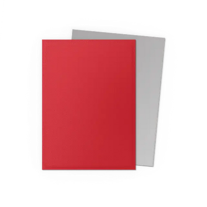 Dragon Shield - Standard size Sleeves - Matte Dual - Crimson & Silver (100 Sleeves)