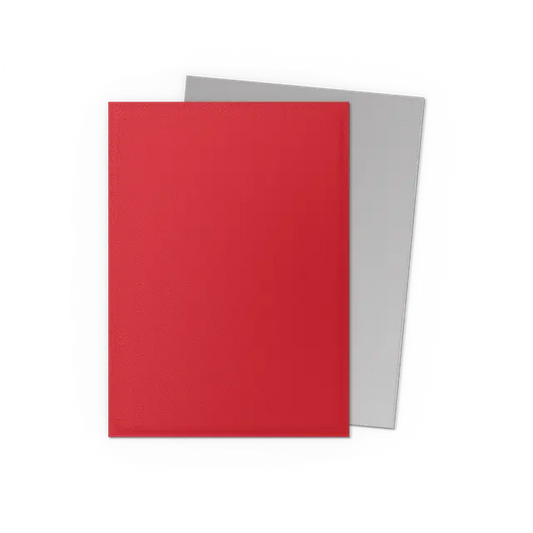 Dragon Shield - Standard size Sleeves - Matte Dual - Crimson & Silver (100 Sleeves)