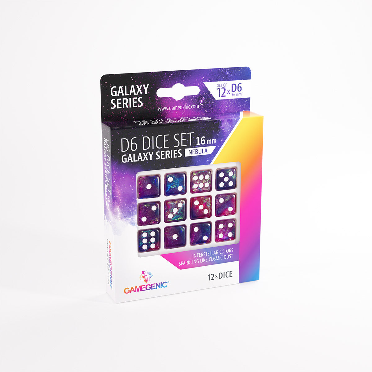Gamegenic - Galaxy Series - Nebula - D6 Dice Set 16 mm (12 pcs)