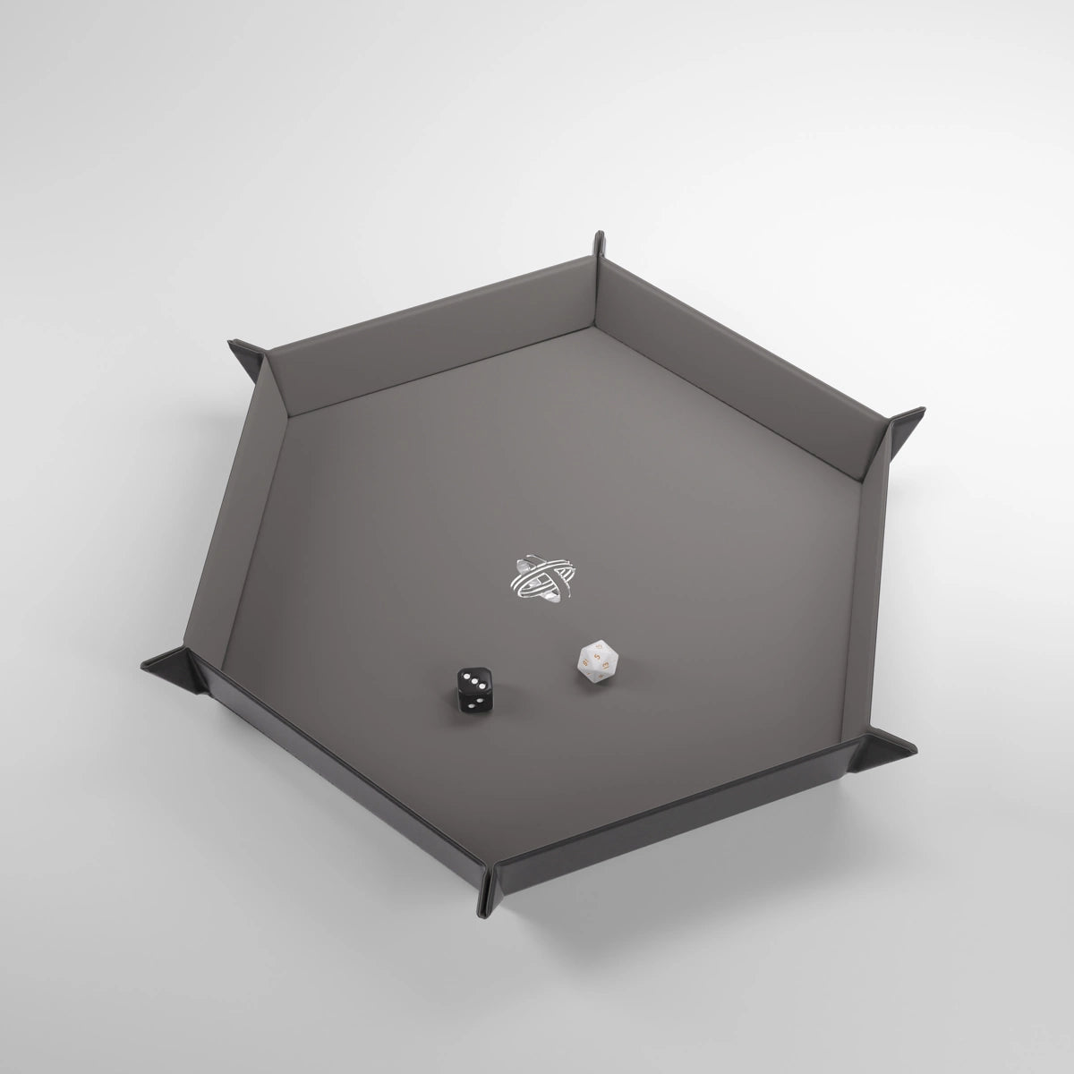Gamegenic - Magnetic Dice Tray Hexagonal Black/Gray