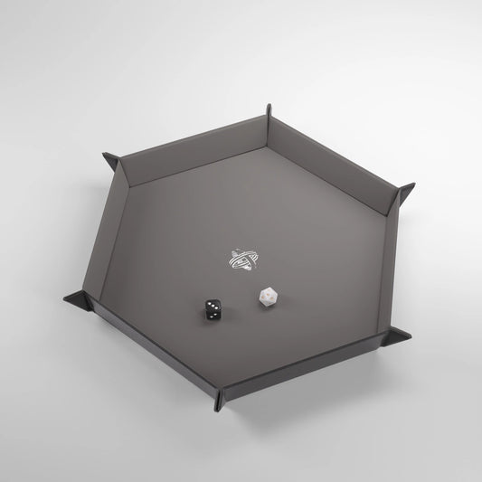 Gamegenic - Magnetic Dice Tray Hexagonal Black/Gray