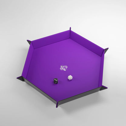 Gamegenic - Magnetic Dice Tray Hexagonal - Purple Black