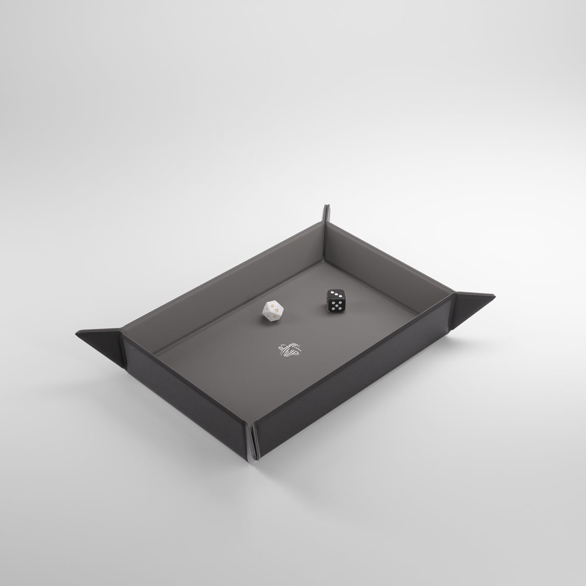 Gamegenic - Magnetic Dice Tray Rectangular Black/Gray