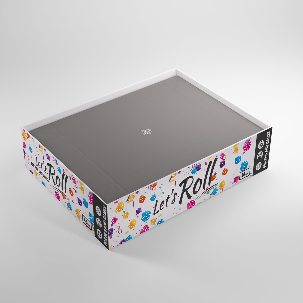 Gamegenic - Magnetic Dice Tray Rectangular Black/Gray