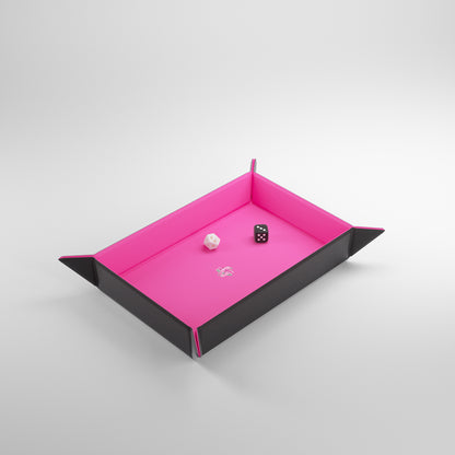 Gamegenic - Magnetic Dice Tray Rectangular Black/Pink