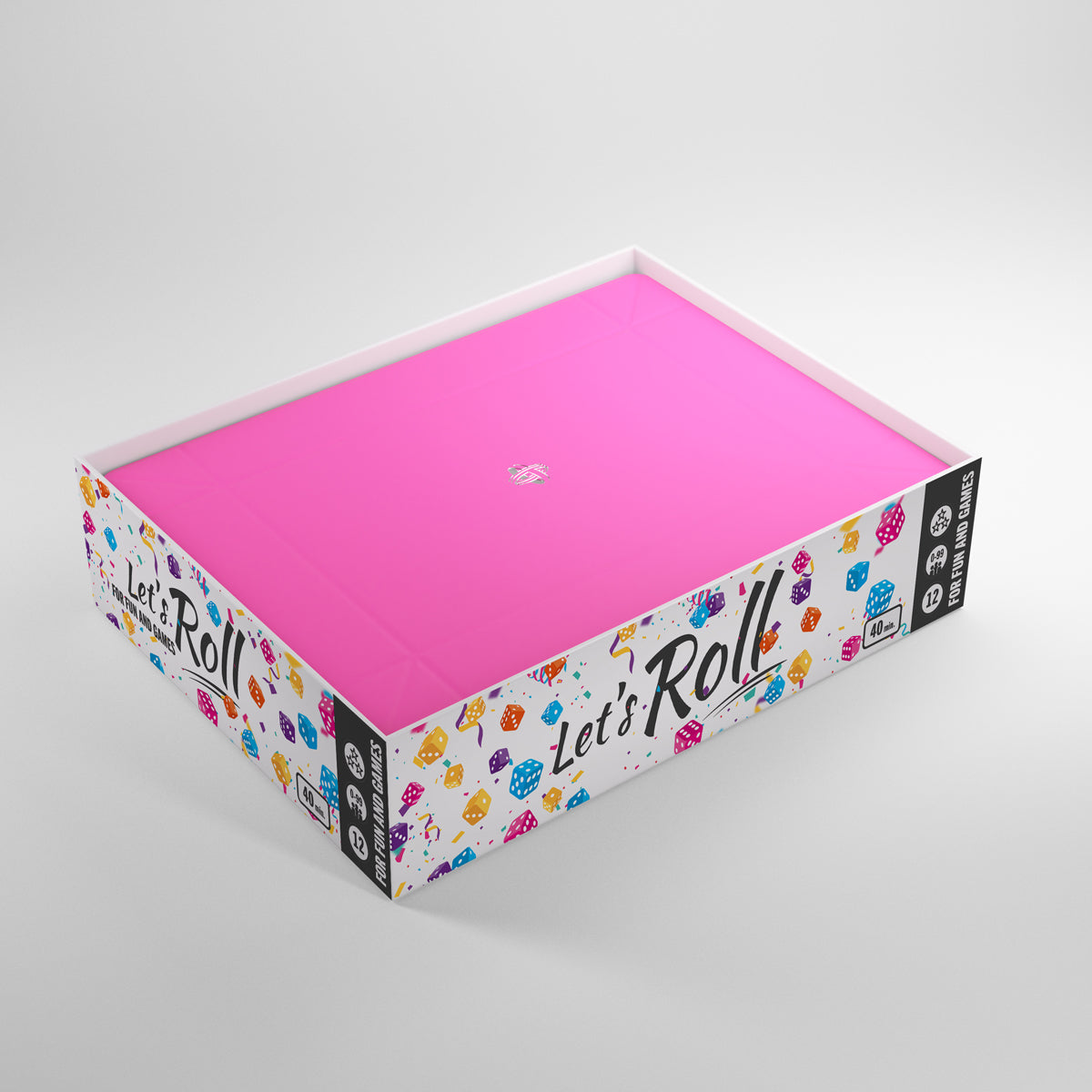 Gamegenic - Magnetic Dice Tray Rectangular Black/Pink