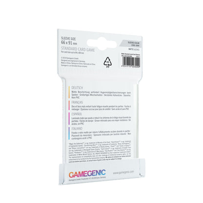 Gamegenic - MATTE Standard Card Game Sleeves 66 x 91 mm - Clear (50 Sleeves)