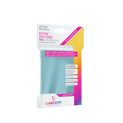 Gamegenic - Scythe/Lost Cities Sleeves 72 x 112 mm - Clear (60 Sleeves)
