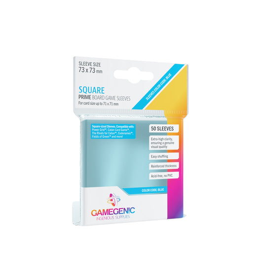 Gamegenic - Square-Sized Sleeves 71 x 71 mm - Clear (50 Sleeves)