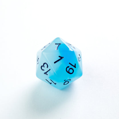 Glow Series - Icy Crumbs - RPG Dice Set (7 pcs)