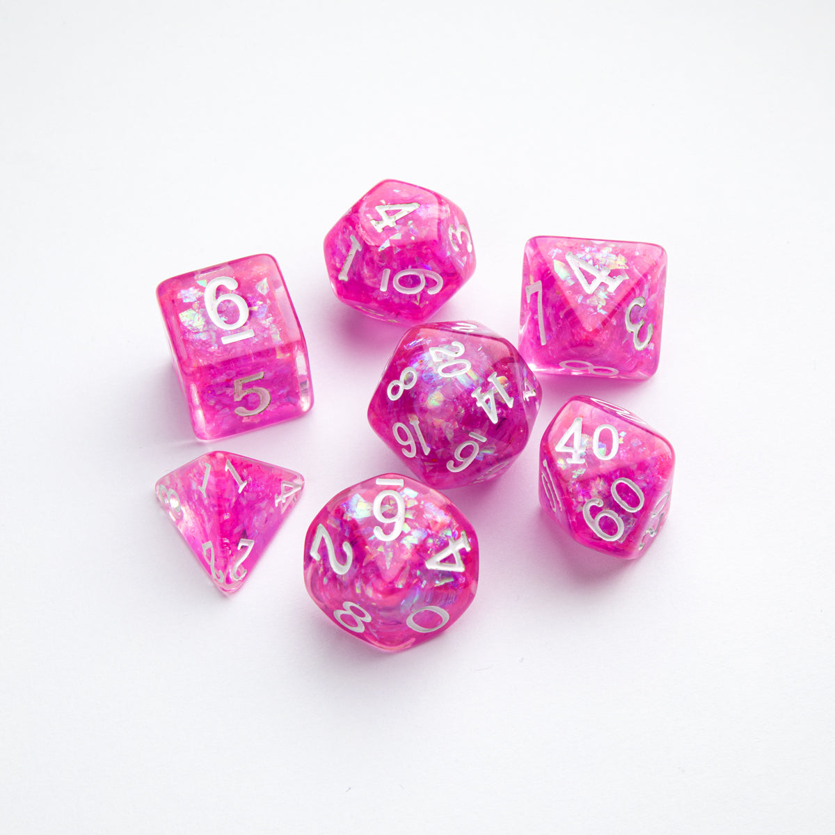 Candy-like Series - Rasberry - RPG Dice Set (7pcs)