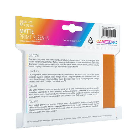 Prime Sleeves Orange (100 Sleeves)