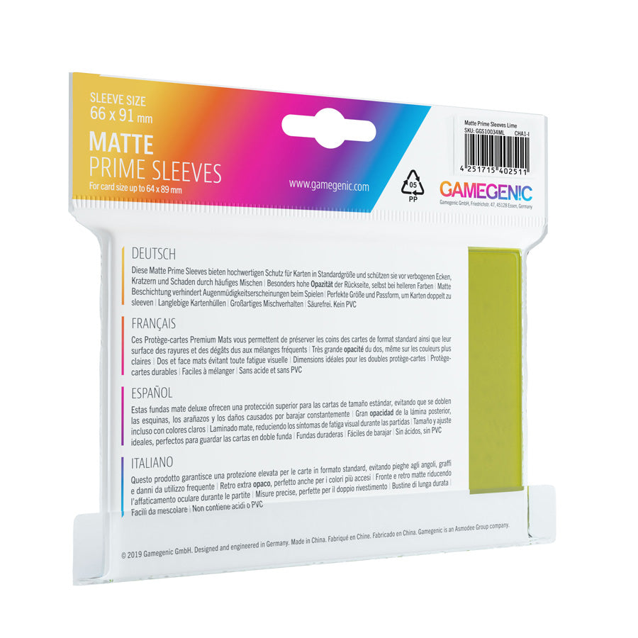 Prime Sleeves Lime (100 Sleeves)