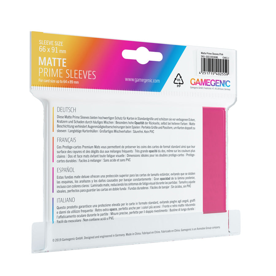 Prime Sleeves Pink (100 Sleeves)